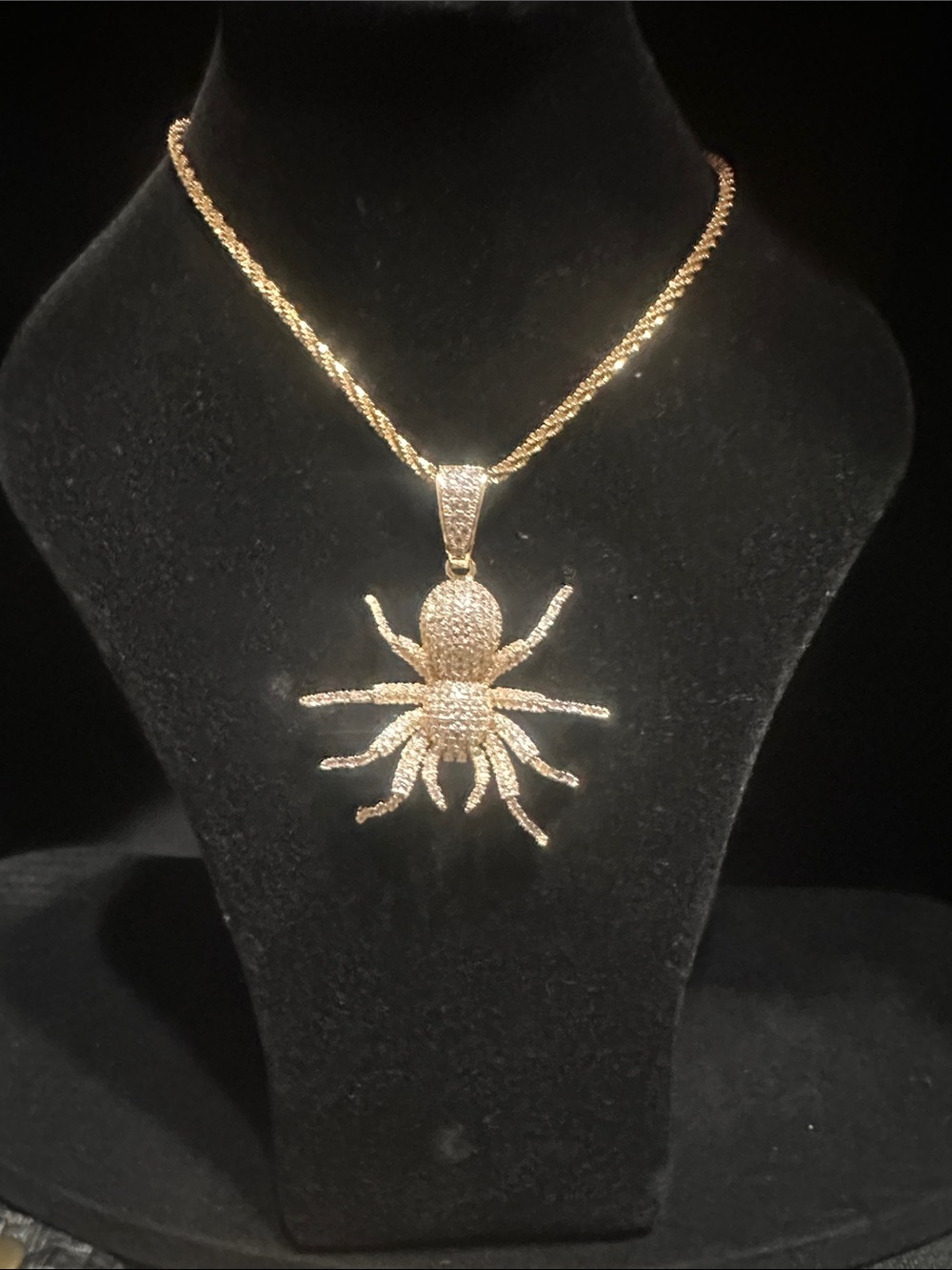 Gold Mini Spider Pendant Necklace - Women Jewelry